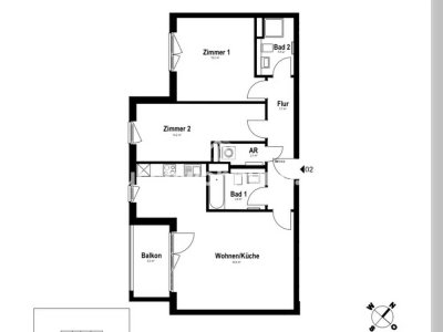 Tauschwohnung: 3 ZimmerNeubauwohnung
