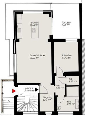 Liebevoll generalsanierte 2,5-Zimmer-Altbauwohnung in Kevelaer
