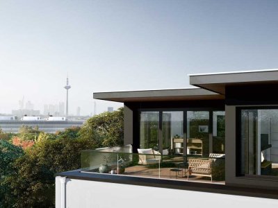 4-Zimmer Penthaus Wohnung mit großer Terrasse - Skyline Blick Frankfurt