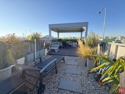 Familientraum mit 4 Zimmern, Dachterrasse mit Outdoorküche, exklusiver Badeseezugang, 2 Garagenplätze