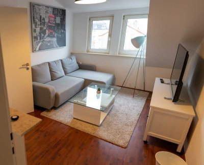 Upscale fully furnished apartment with EBK in prime location