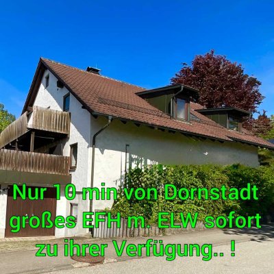 Nur 10 min von Dornstadt, großes EFH m. ELW, sofort zu Ihrer Verfügung!