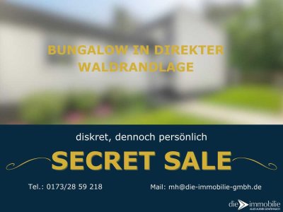 Seltene Gelegenheit!  Exklusiver Eckbungalow direkt am Waldrand