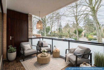 Helle 2-Zimmer im Hochparterre 52 m² + 23 m² Hobbyraum * Balkon * TG-Option * Gemeinschaftsgarten