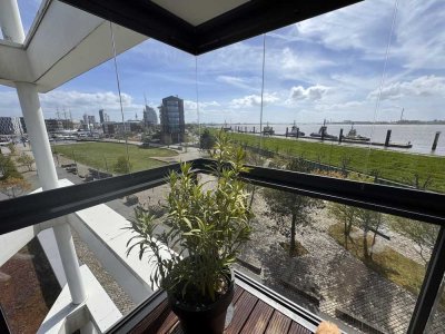 Erste Reihe Weser! Exklusive 4-Zimmer-Wohnung mit unverbaubarem Wasserblick (Weser View)