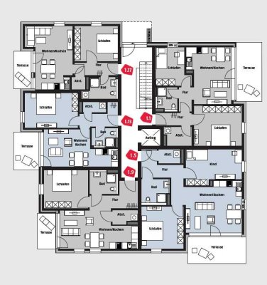 großzügige helle 3 Zimmer Neubau-Wohnung in den Steimker Gärten