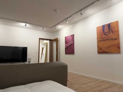 Erstbezug nach Sanierung, luxuriöse vollmöblierte 1,5 Zimmer Wohnung mit Küche,  Uni und Rheinnähe