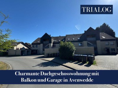 Charmante Dachgeschosswohnung mit Balkon und Garage in Avenwedde