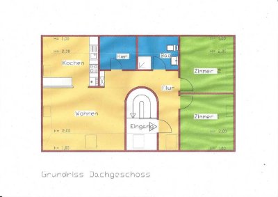 Gepflegte 3-Zimmer-Dachgeschosswohnung mit Einbauküche in Schenefeld