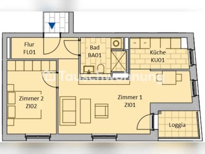 Tauschwohnung: Moderne, zentrale 2-Raumwohnung