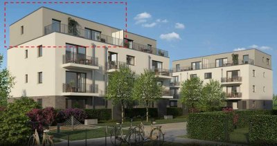 Moderne Penthouse-Wg mit 2-Zi, hochwertiger EBK, Terrasse mit Traumblick, in Bad Nauheim