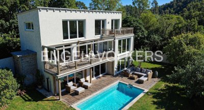 Exklusives Villa-Refugium in Klosterneuburg: 7 Zimmer, Garten &amp; Balkon in Grünruhelage, Wärmepumpe, Fitness und Sauna – nahe Wien