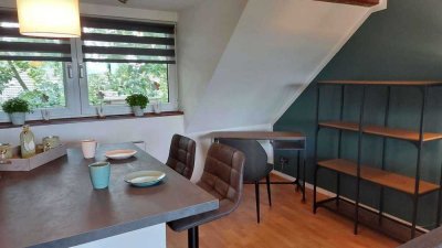 Möblierte 50 Quadratmeterwohnung mit Balkon und Einbauküche in Mönchengladbach