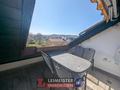 WOHNEN MIT WEITBLICK - SCHÖNE GEPFLEGTE 2 ZI-ETW MIT DACHLOGGIA IN KLEINWALLSTADT