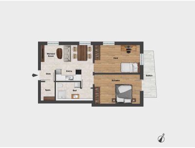 Erstbezug - Traumh. Wohnung (3 Zi.) mit Balkon (Whg. 12) - provisionsfrei