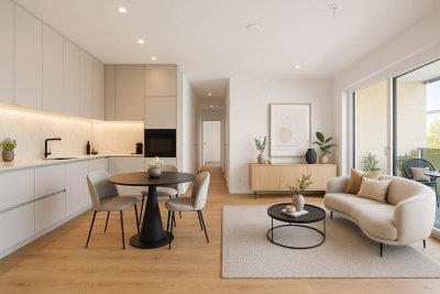 PROVISIONSFREI | Bezaubernde 3-Zimmer-Wohnung mit Grünblick | Ideale Aufteilung | Balkon &amp; Loggia