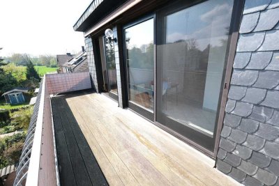 Schöne Dachgeschosswohnung in Oberforstbach mit tollem Balkon und schöner Aussicht !