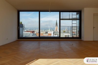 Traumpenthouse - 76m2 Terrassen mit Rundumblick - Erstbezug - eigener Liftzugang