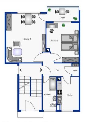 2-Zimmer-Wohnung mit Loggia in Langen WE 014