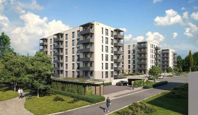 Moderne Wohnung mit bodengleicher Dusche, Balkon und Aufzug