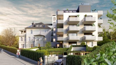 Traumhafte 4-Zimmer Dachgeschoß Wohnung mit 2 Terrassen - Wärmeversorgung durch umweltfreundliche Luftwärmepumpe ! Rohbau fertiggestellt !