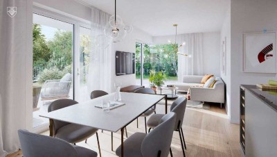 *** Altersgerechte 3-Zimmer-Terrassenwohnung mit großer Süd-West-Terrasse und Garten ***