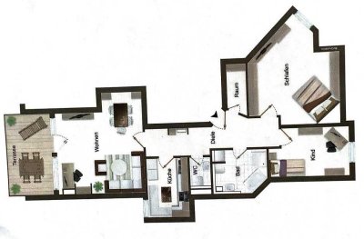 Stilvolle, modernisierte 3-Zimmer-Wohnung mit gehobener Innenausstattung mit Einbauküche in Erlangen