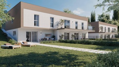 „Stilvolles Wohnen mit Garten - Exklusive Doppelhaushälfte im Neubau - Projekt Groß St Florian