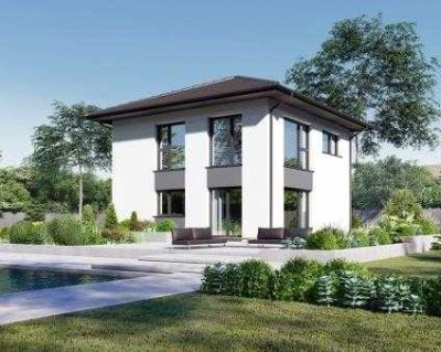 Ein elegantes, schönes zweigeschossiges Effizienz Fertighausneubau      SAPark 118 W