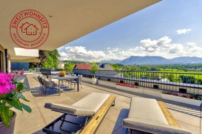 Glasfronten, die mit der Natur verschmelzen!Terrassentraum mit Weitblick in Salzburg Bergheim