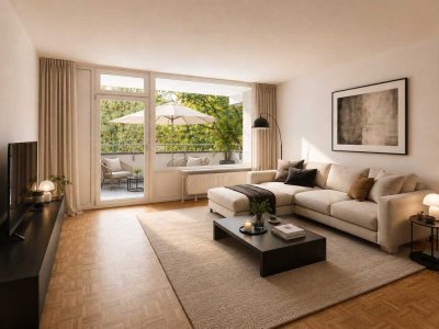 Lieblingsplatz Schanze: renoviert, Balkon, Ausblick ins Grüne, bezugsfrei - käuferprovisionsfrei