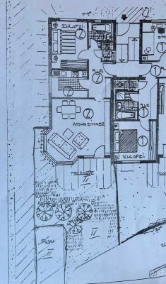 Exklusive, modernisierte 2-Zimmer-Wohnung mit Terrasse in Leinfelden-Echterdingen