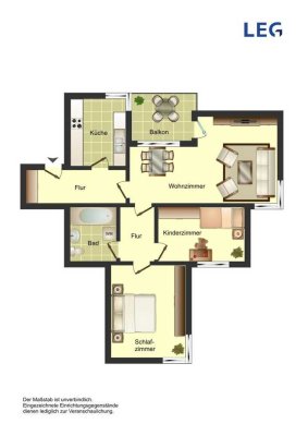 3-Zimmer-Wohnung in Kamen Methler - WBS (Wohnberechtigungsschein) - Die Wohnung ist bezugsfertig