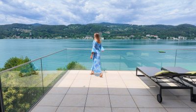 PENTHOUSE mit gigantischer 60 qm Seeblickterrasse neben dem begehrten Golfplatz DELLACH