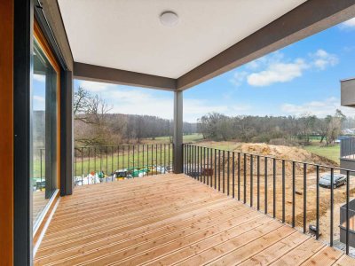 Moderne 3-Zimmer-Wohnung mit großem Garten am Schloss Dahlwitz