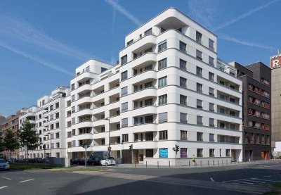 Westhafen: Großzügige 3-Zimmer-Wohnung mit ruhig gelegener West-Terrasse