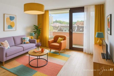 Wohlfühl-Zuhause in Frankfurt-Oberrad – 2 Zimmer, großer Balkon & TG-Stellplatz inklusive