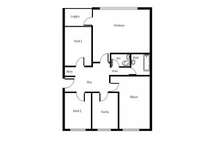 Ihr neues Zuhause: Wohlfühlen in einer gut geschnittenen 4-Zimmer-Wohnung