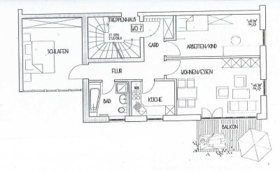 Schöne , helle 3-Zimmer-Wohnung mit Balkon und Tiefgaragenstellplatz in bester Wohnlage