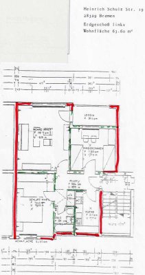 Gepflegte 3-Zimmer Wohnung im 1. OG in Bremen-Neue Vahr Nord