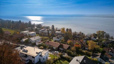 Exklusives Doppelhausanwesen mit Einliegerwohnung, außergewöhnlicher Raumhöhe & Seeblick in Top-Lage
