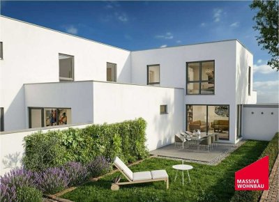 Mathildenhöhe, moderne Haushälfte Neubau