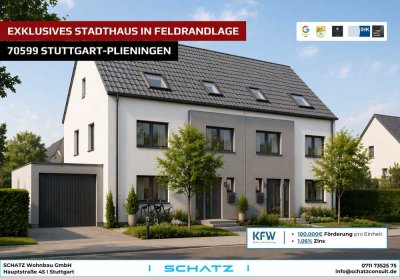 Exklusives Stadthaus in absoluter Feldrandlage - 100.000€ zu 1,06% Zins (KfW)