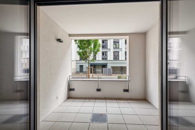 Hochwertige 1-Zimmer-Neubauwohnung mit Balkon und Einbauküche