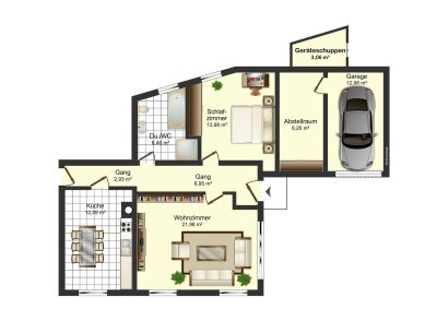 Zentrale, vermietete Anlagewohnung im Kerngebiet von Fieberbrunn