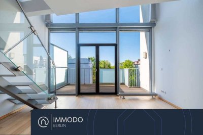 ⭐️ Einzigartige 4-Zi Maisonette nahe der Spree - Penthouse mit Süd-Blk, 2 Bädern, Lift & TG-Stellpl