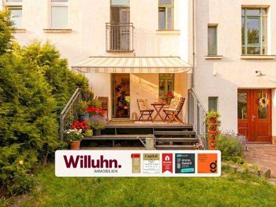 Bezugsfrei! 5-Zimmer Maisonette-Gartenwohnung mit Terrasse | 2015 saniert | 2 Bäder | Kamin