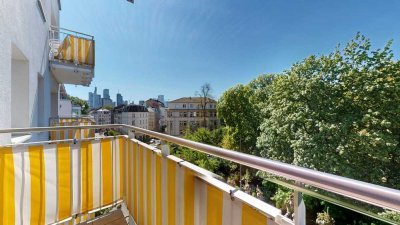 Möblierte Ein-Zimmer-Wohnung mit Südwestbalkon in bester Lage des Holzhausenviertels