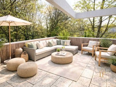 Modernes Penthouse mit 4 Zimmern und großzügiger Terrasse am Englischen Garten