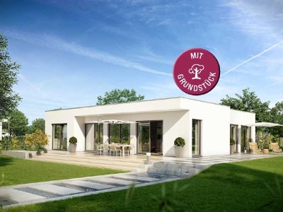 Der Bauhaus-Bungalow mit perfektem Grundriss auf fast 1000m² in Bestlage